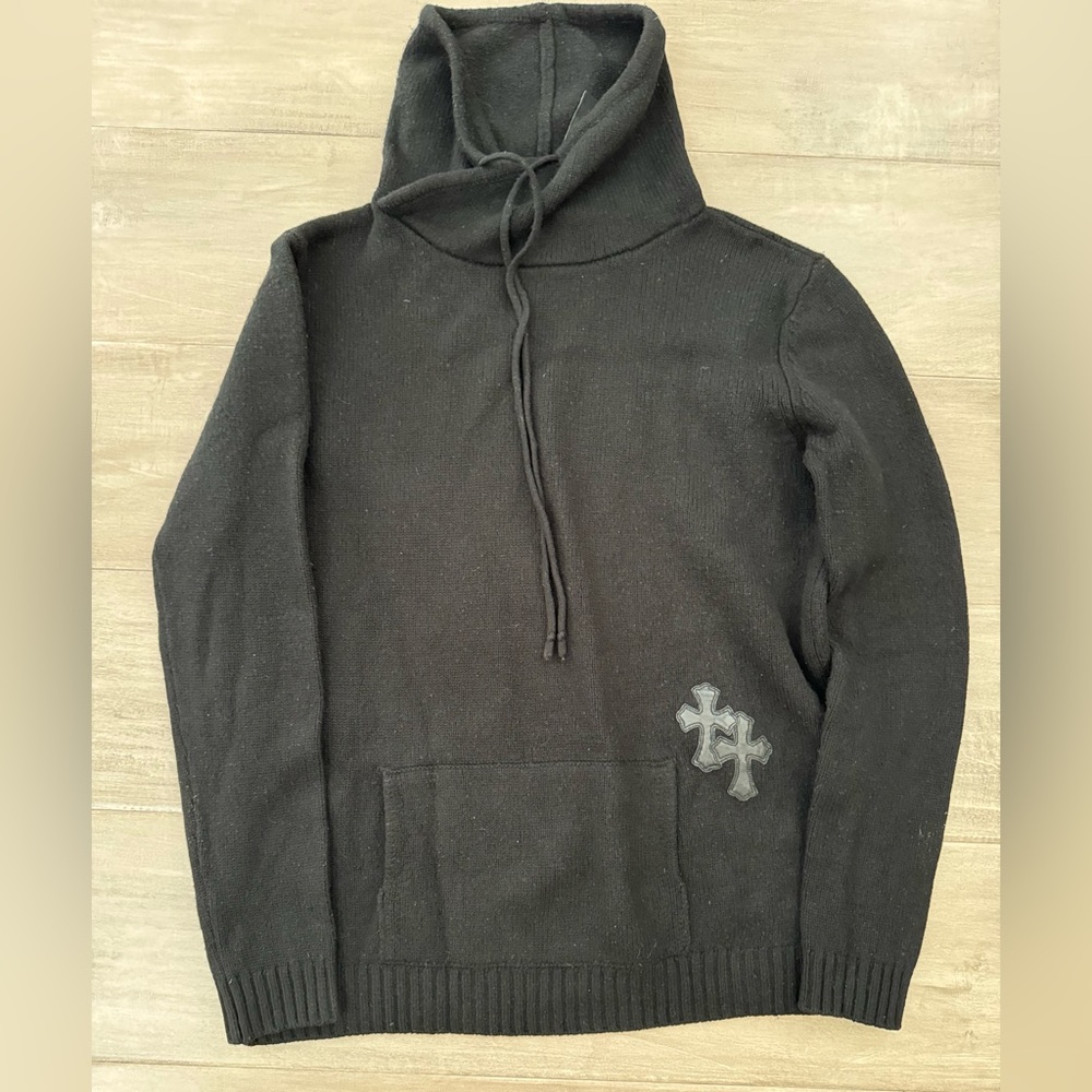 Chrome hearts cross patch cashmere sweater